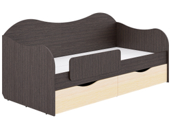 Кровать БОКС 90/2 с ящиками Венге/молоко