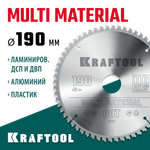KRAFTOOL Multi Material, 190 х 30 мм, 60Т, пильный диск по алюминию (36953-190-30)