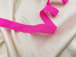 Эластичная (трикотажная) бейка, матовая, 15 мм, неоново-розовый, (Арт: TB/15-3578), м