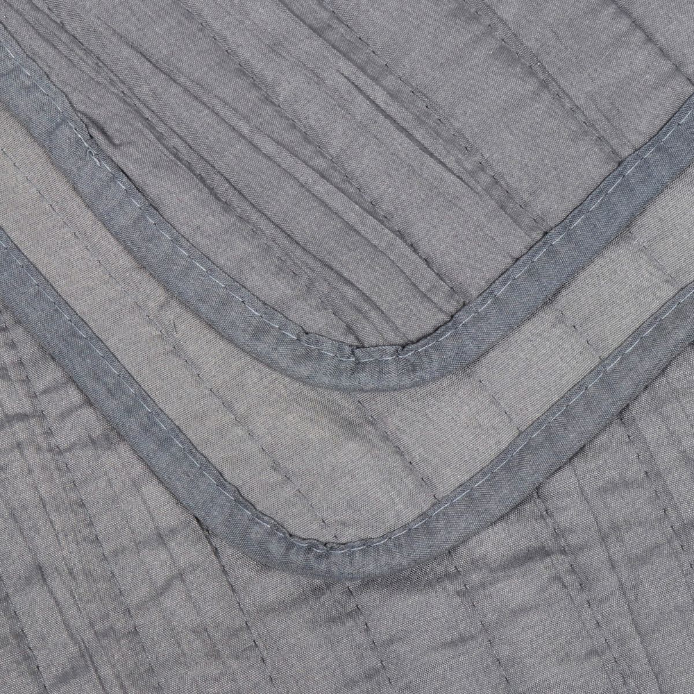 Покрывало евро, 220х240 см, 100%пэ, стеган, Silvano, Жатка Элит, темн-сер