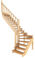 Лестница на второй этаж К-001м/6 Левая