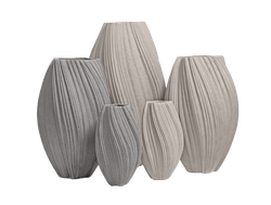 Кашпо TREEZ Effectory - Dune - Высокая Design-ваза - Дымчато-серый песок