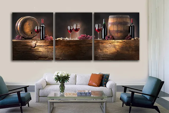 Модульная картина "Винный погреб"