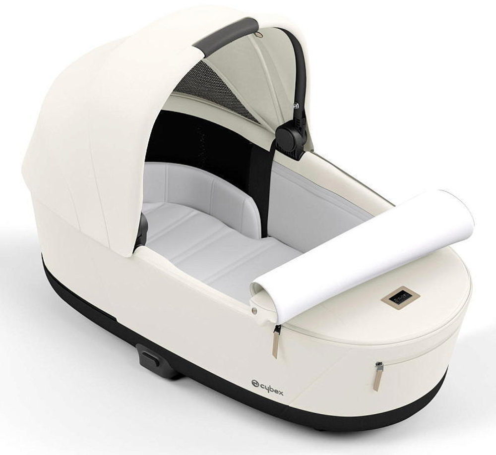 Коляска 3 в 1 Cybex Priam IV Chrome Brown complete и автокресло Cloud T i-Size Platinum White Plus Off White