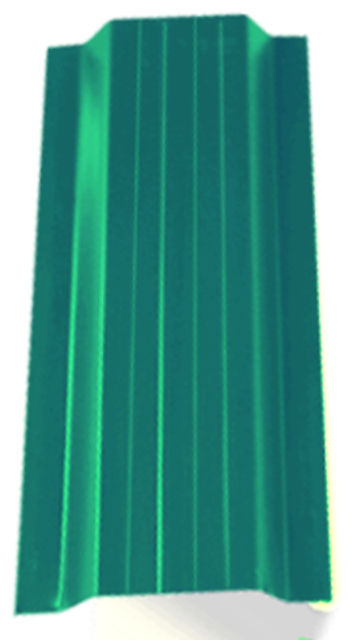 Штакетник металлический зеленый односторонний