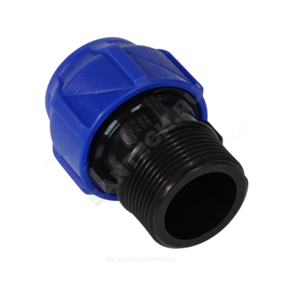 Муфта компрессионная ПЭ Дн 63х1 1/2" НР Ру16 VALFEX 121001163112