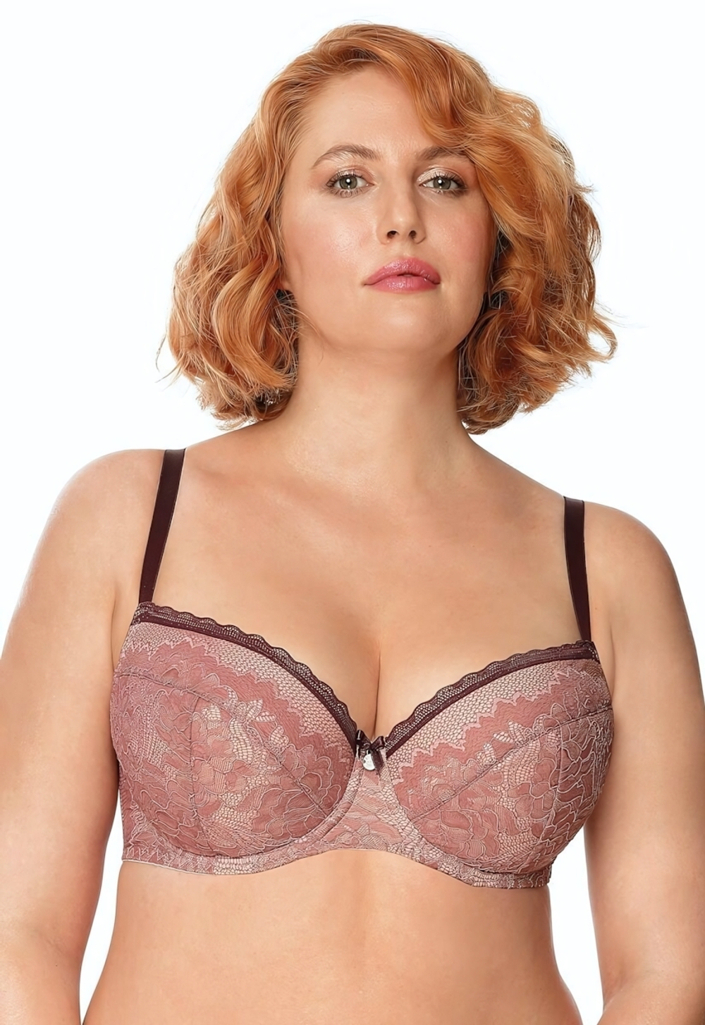 Бюстгальтер Zoe на косточках с дополнительными боковыми поддержками (Размер: 95D) (Цвет: грязно-розовый)