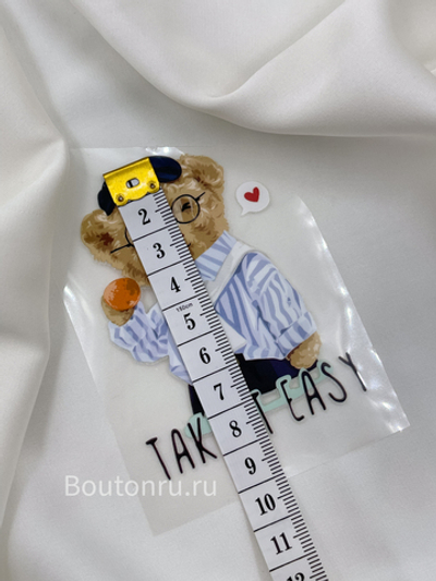 Термонаклейка мишка "Take It Easy"