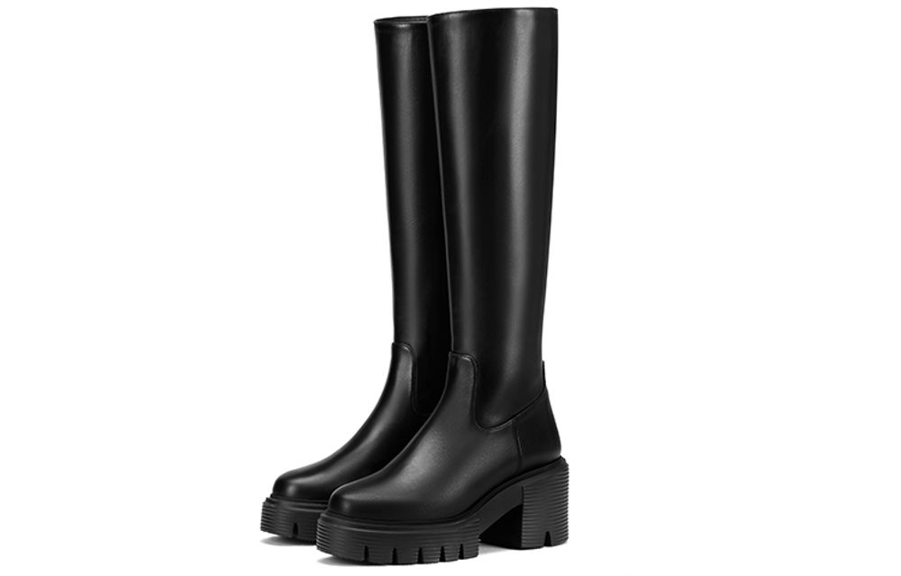 Stuart Weitzman/SW Soho Knee High Boot Cow Leather Knee high Boots Women"s Black