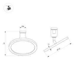 Светильник ART-APRIORI-PLATO-TURN-R160-12W Day4000 (BK, 120 deg, 48V) (Arlight, IP20 Металл, 3 года) 039394