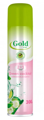 Освежитель воздуха ГОЛД ВИНД Зелёный коктейль 300мл