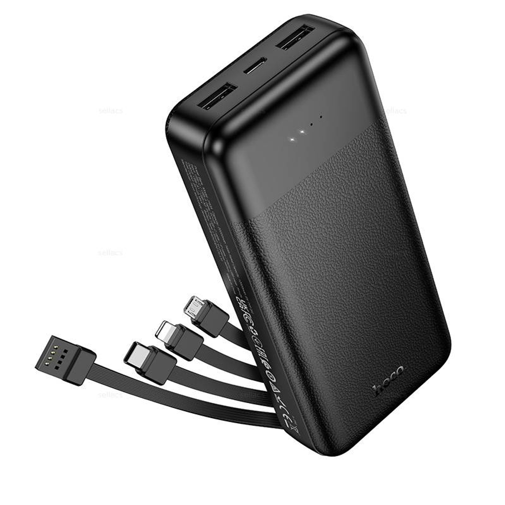 Hoco J163A Wonderful портативный аккумулятор с 4 кабелями (20000mAh)