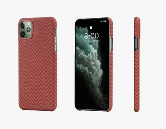 Кевларовый Чехол Pitaka Для Apple IPhone 11 Pro, Красно-Оранжевый KI1107