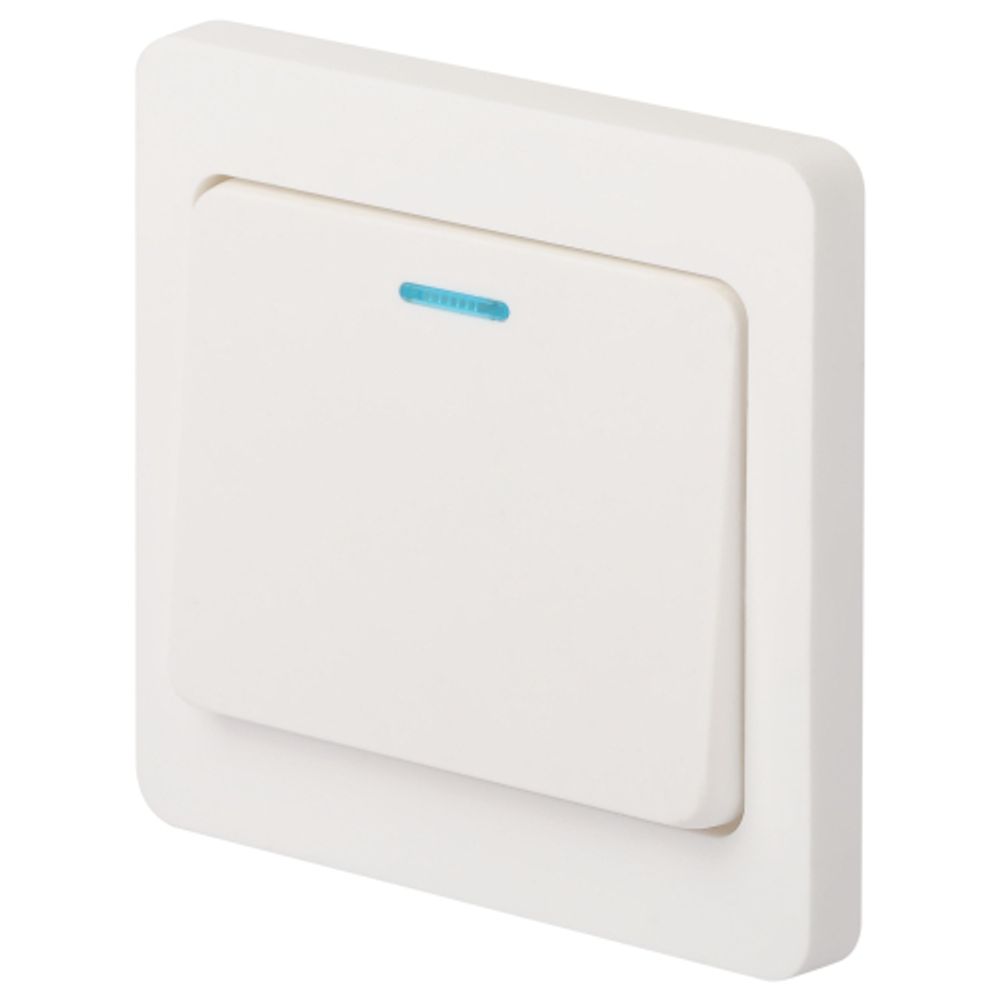Выключатель Intro Style 7-102-01 с подсветкой, 10А-250В, IP20, СУ, белый | Intro