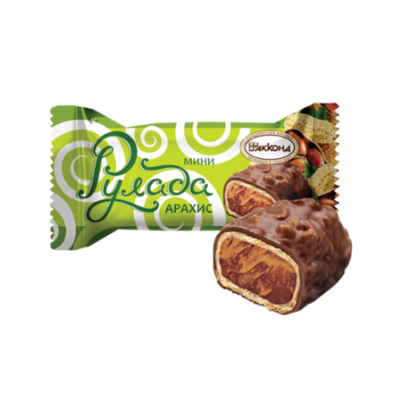 Конфеты Рулада арахис/сливки десерт (Акконд) (6398)