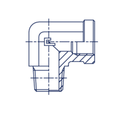 Штуцер FSC90 BSP 1/2 - BSPT 1/2