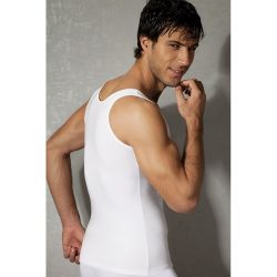 Мужская майка Doreanse с глубоким вырезом белая 2255