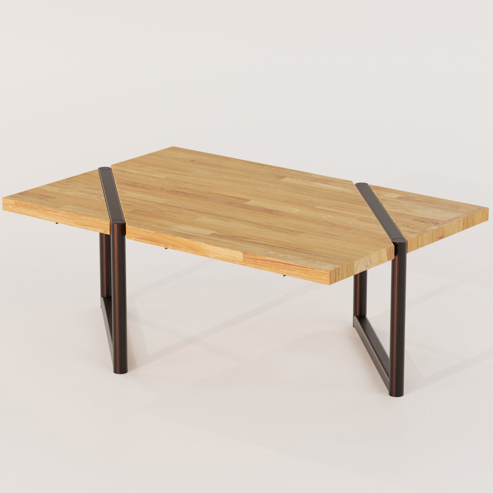 Журнальный столик, 120х80х45, Флеверс, кофейный, из массива дуба, MAKOSA