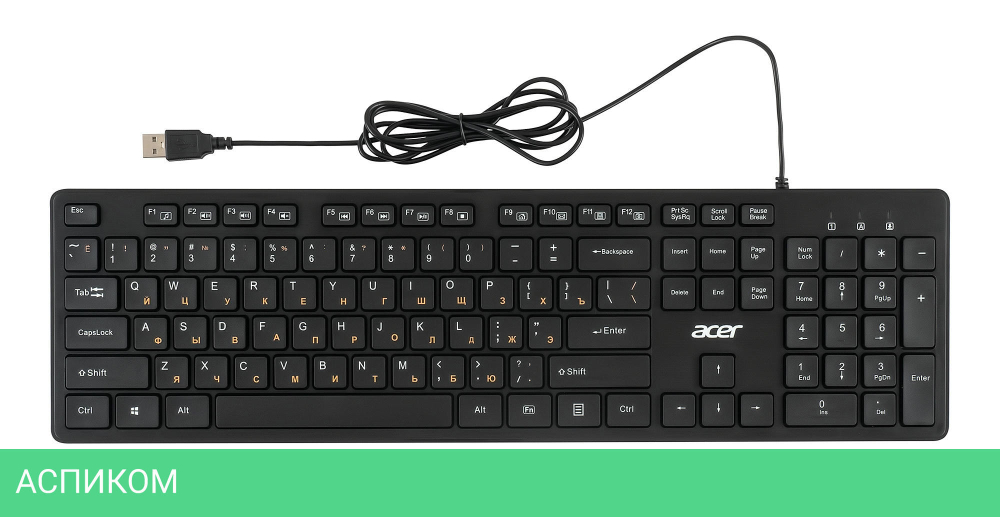 Клавиатура Acer OKW122 черный (ZL.KBDEE.00C)