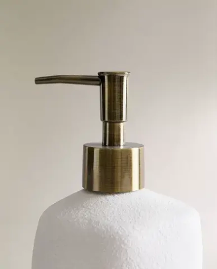 ZARA HOME ДОЗАТОР МЫЛА С РЕЛЬЕФНЫМ УЗОРОМ, БЕЛЫЙ
