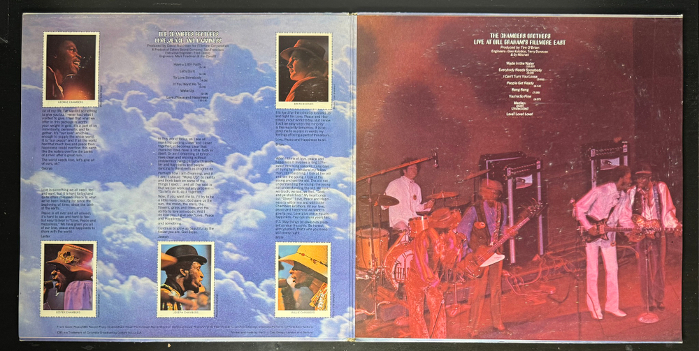 The Chambers Brothers ‎– Love,Peace And Happiness / Live At Bill Graham's Fillmore East 2LP (Англия 1970г.)