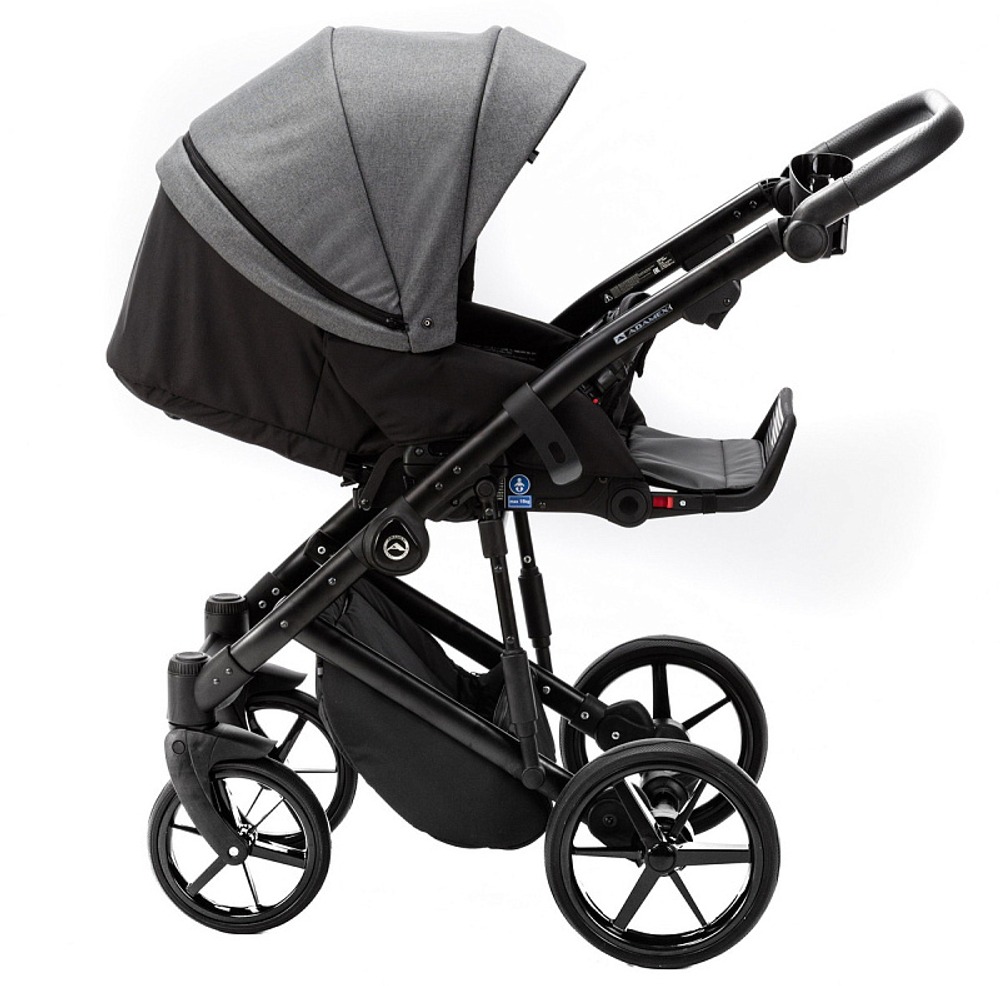 Детская коляска Adamex Mobi 2 в 1 M-TK57 (ТЕМНО-СЕРЫЙ)