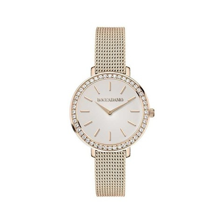 Часы Boccadamo Focus Rosegold FC003 BW/RG  с минеральным стеклом, кристаллами Swarovski