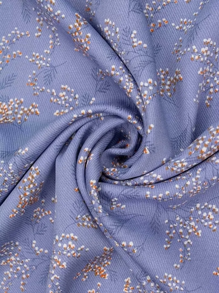 Ткань твил принт 140 г/м2, 100% вискоза, ш. 145 см, голубой