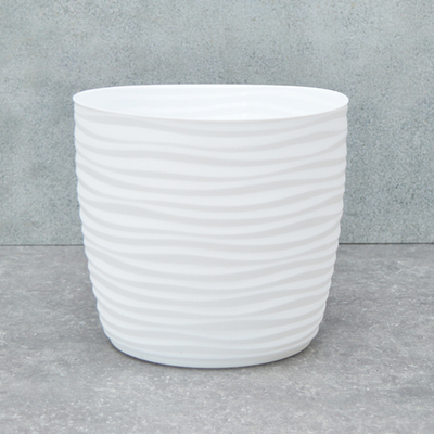 Кашпо Дюна 5,5л d220мм с поддоном, белый