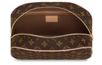 LOUIS VUITTON Pattern Leather Toiletry Bag Men"s Brown