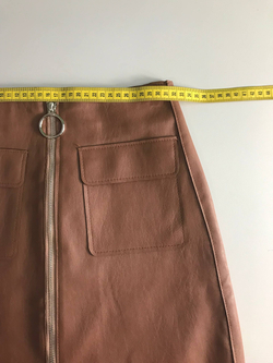 Юбка под кожу на молнии, маркировка 36, визуально на 42 размер