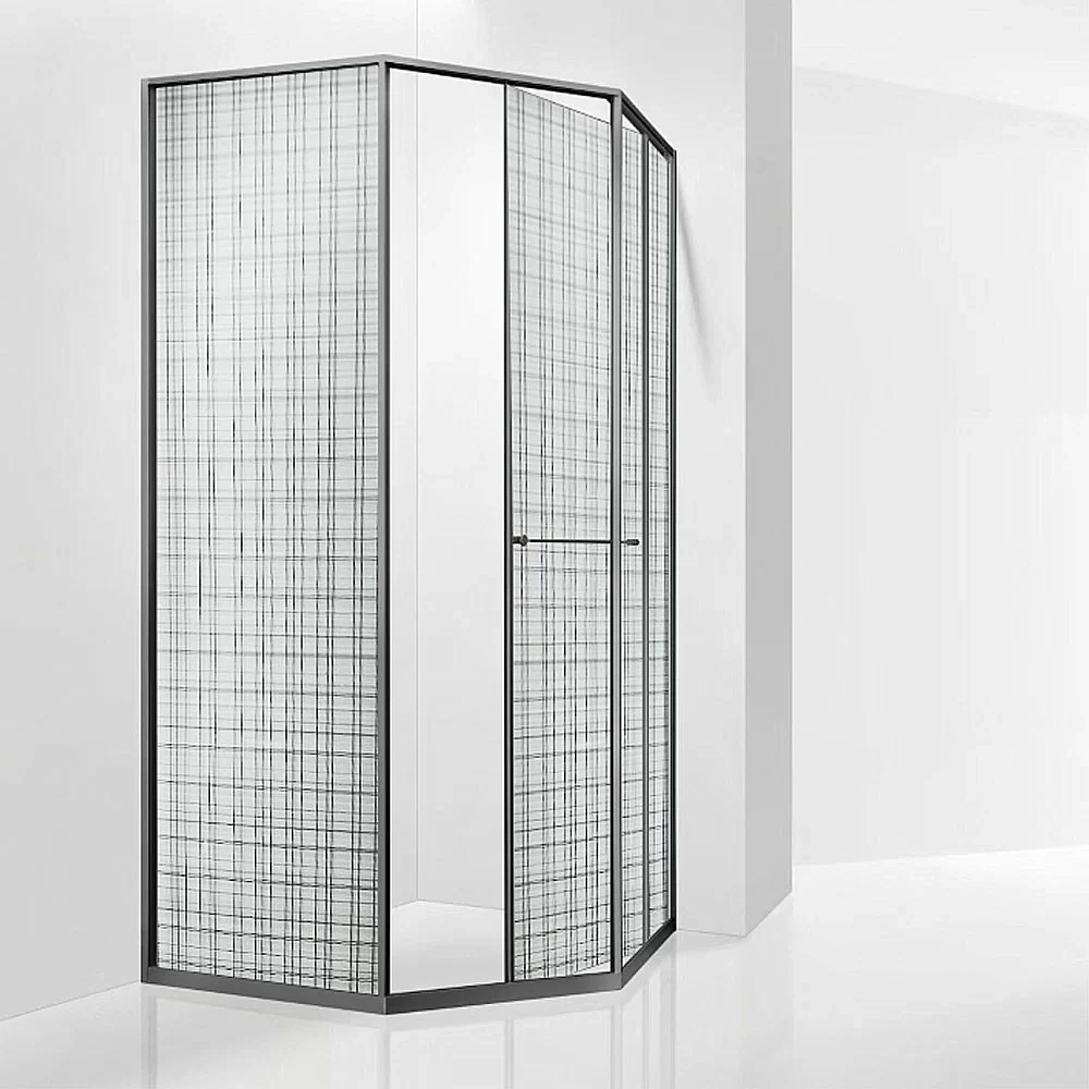 Душевой уголок RGW Stilvoll SV-82-Gr 80х120 стекло черная вуаль/профиль серый