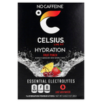 Celsius, Live Fit, увлажнение, незаменимые электролиты, без кофеина, фруктовый пунш, 14 порошковых стиков для увлажнения, 7,76 г (0,27 унции)