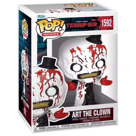 Фигурка Funko POP! Movies Terrifier Art the Clown (Bloody) (1592) 80707 / Фигурка Фанко ПОП! по мотивам фильма "Ужасающий", Клоун Арт. Товар уцененный