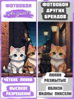 3D Фотообои милые аниме котики