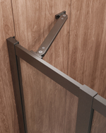 Душевой уголок Cezares MOLVENO-RH-2-120/100-C-GM-IV, 120х100х195, профиль оружейная сталь, прозрачное стекло