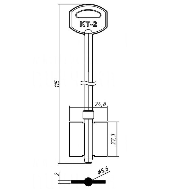 Заготовка дверняк КТ 2 (KT2D)