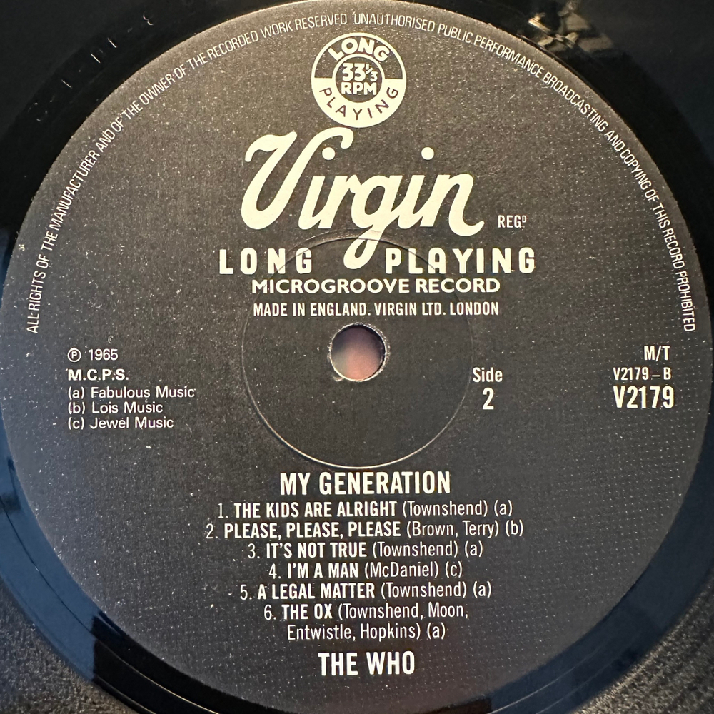 The Who ‎– My Generation (Англия)