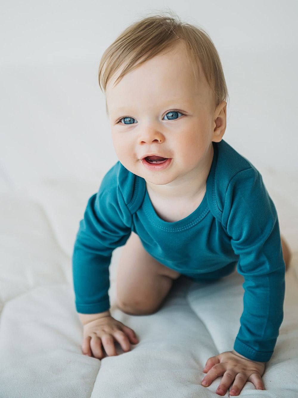 Комплект боди с длинным рукавом "Море/Жемчуг" 0+