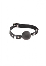 Кляп из натуральной кожи Le Frivole (Цвет: черный)