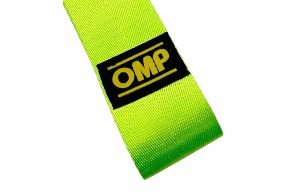 Петля буксировочная универсальная ленточная OMP-Style зеленая
