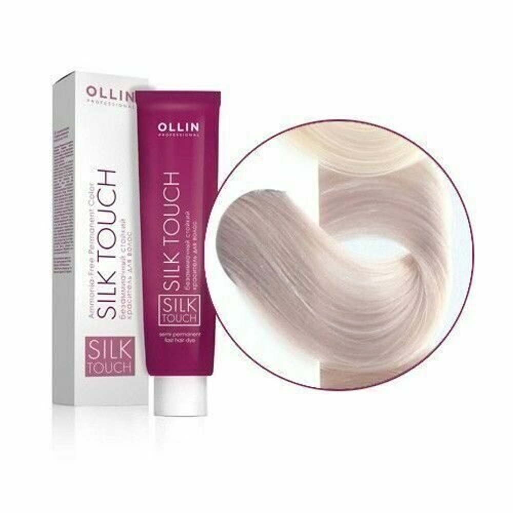 OLLIN SILK TOUCH 10/0 светлый блондин 60мл Безаммиачный стойкий краситель для волос