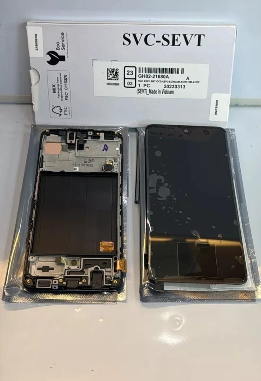 Samsung Galaxy A51 (SM-A515F) - Дисплейный модуль в сборе с тачскрином (в рамке) (ORIG-SP)