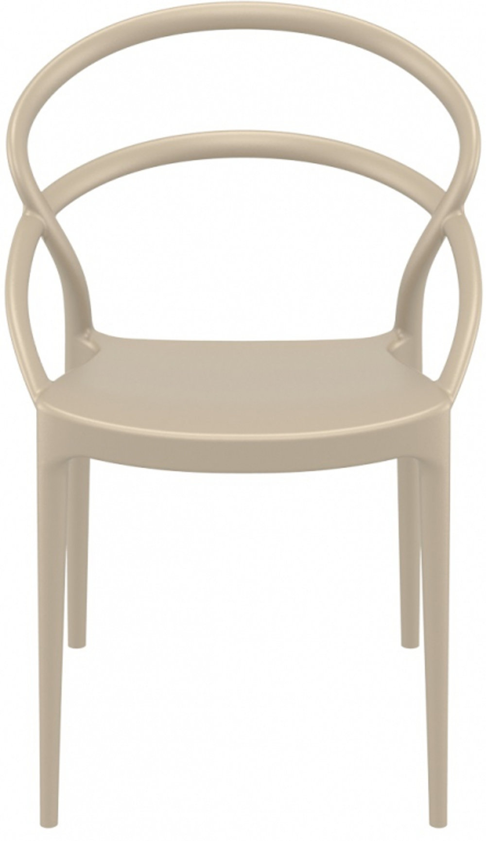 Кресло пластиковое Siesta Contract Pia, бежевый