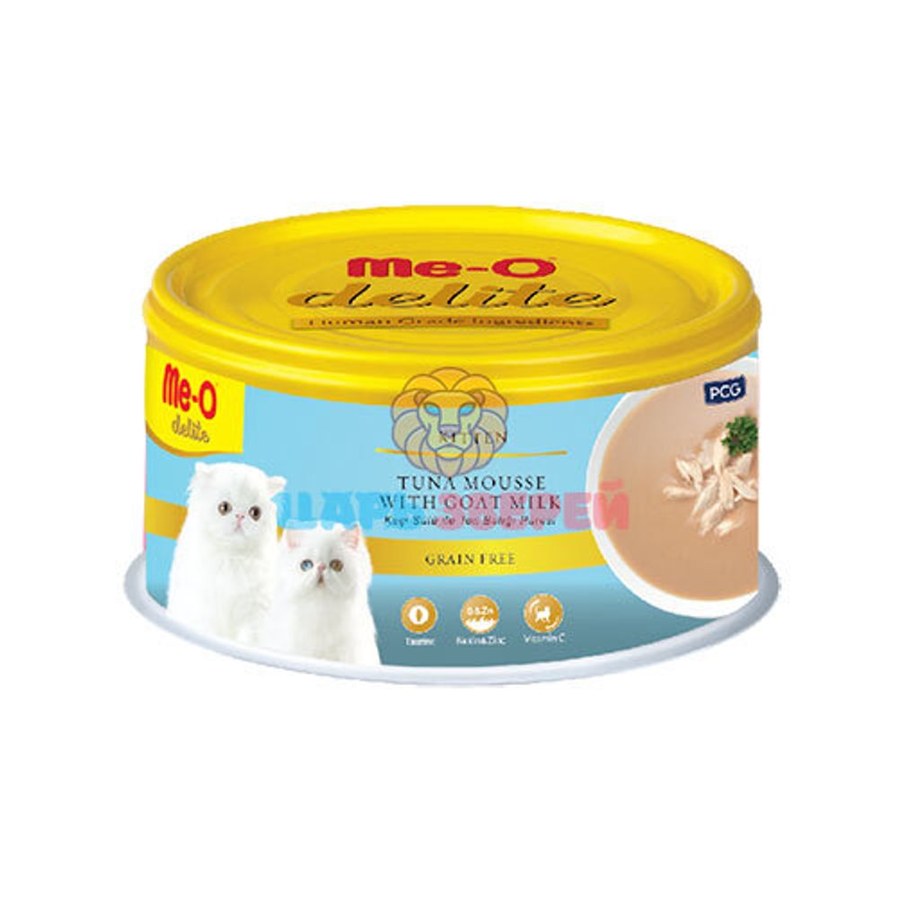 ME-O- Delite, Мусс для котят, с тунцом и козьим молоком, баночка 80 г