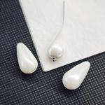 Жемчуг Майорка, капля белый, 20×10мм, штучно