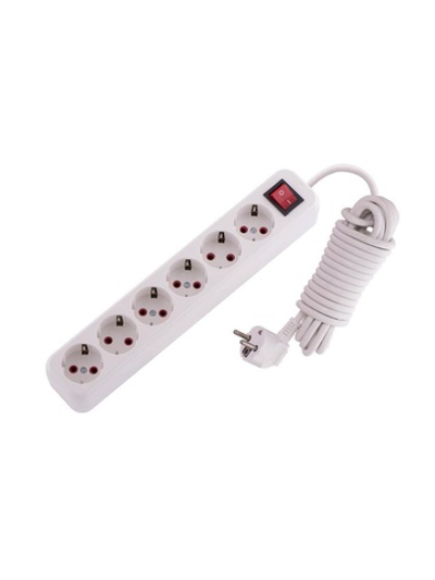 Удлинитель 6х5м с заземл. 16А IP20 Lila с выкл. LEZARD 720-0605-602