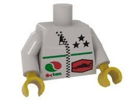 Торс со звездами и узор на молнии