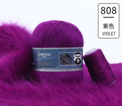 Пряжа Mink Wool (пух норки с синей этикеткой), 50г, 350м, 90%пух норки,10%полиамид (цена за 1 шт)