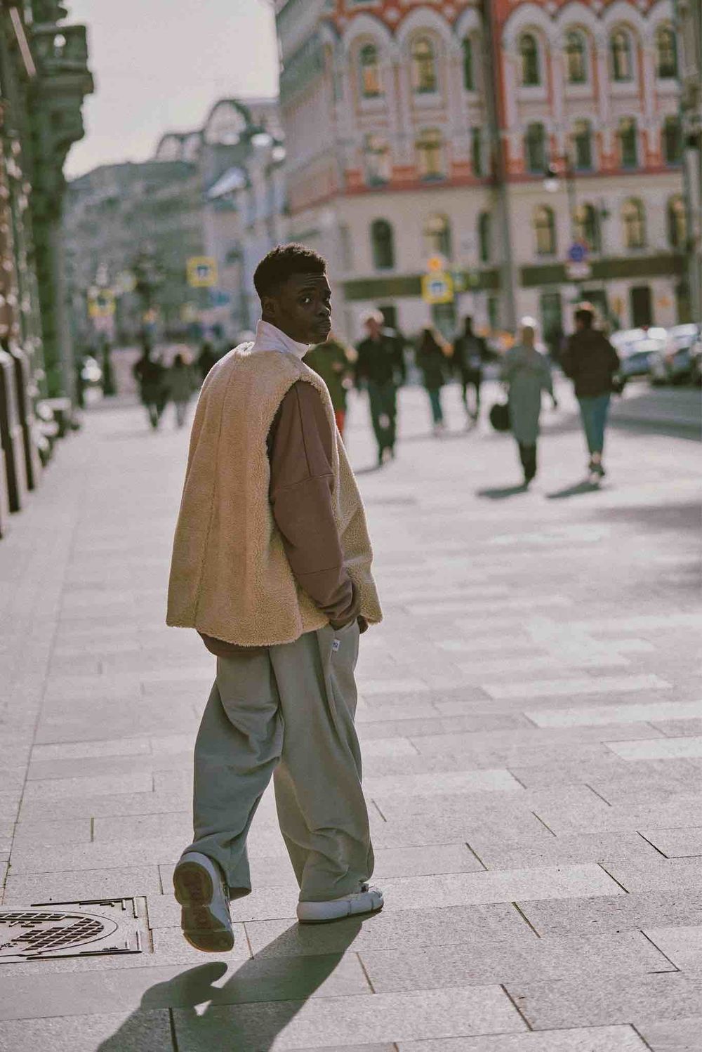 Брюки One Two Baggy Trousers Logo Drizzle серые